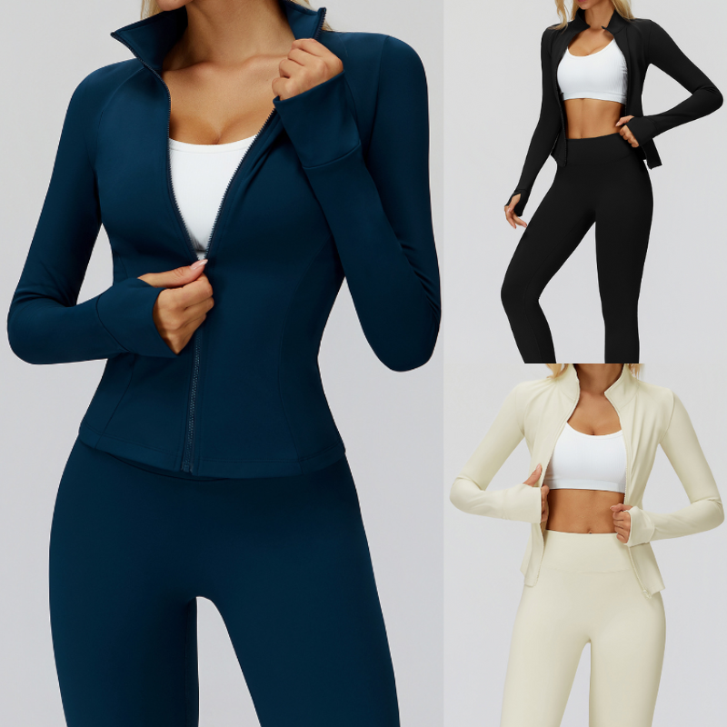 เซ็ตผ้าฟลีซกันลมและให้ความอบอุ่นสำหรับฤดูใบไม้ร่วงและฤดูหนาว พร้อมซิป เหมาะสำหรับวิ่งและออกกำลังกายกลางแจ้ง รหัส 5502