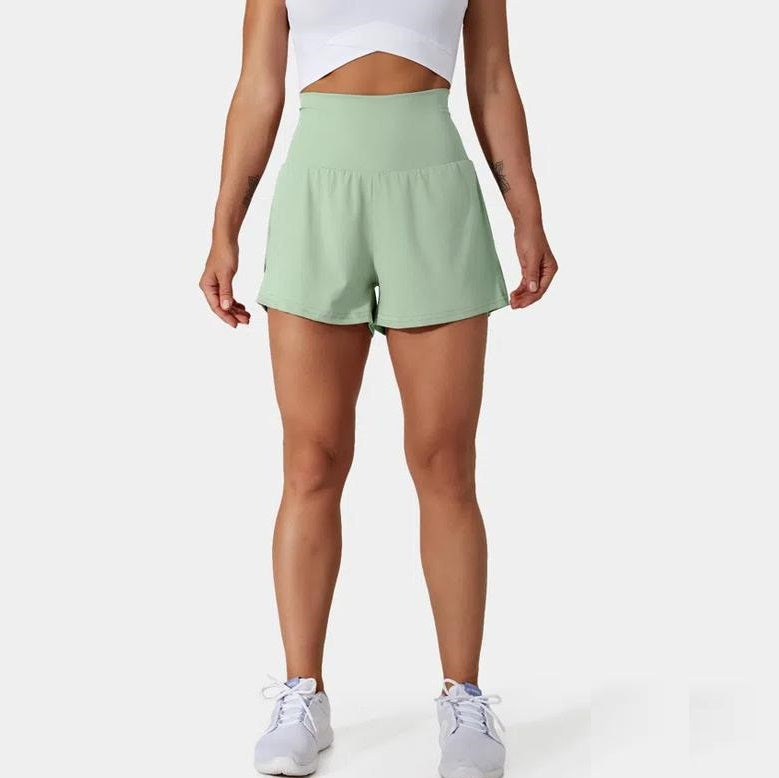 กางเกงขาสั้นออกกำลังกายแบบหลวมๆ ทำจากโพลีอะไมด์ แห้งเร็ว รุ่น Ice Quick Dry สำหรับวิ่งและเทนนิส รหัส 02414 มีให้เลือก 19 สี