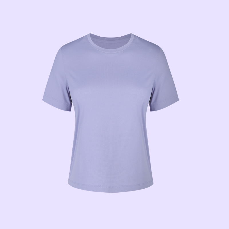 เสื้อยืดแขนสั้นคอกลมทรงหลวมสำหรับฤดูร้อน เนื้อผ้าบางเบา แห้งเร็ว เหมาะสำหรับวิ่ง ออกกำลังกาย กีฬา D25016