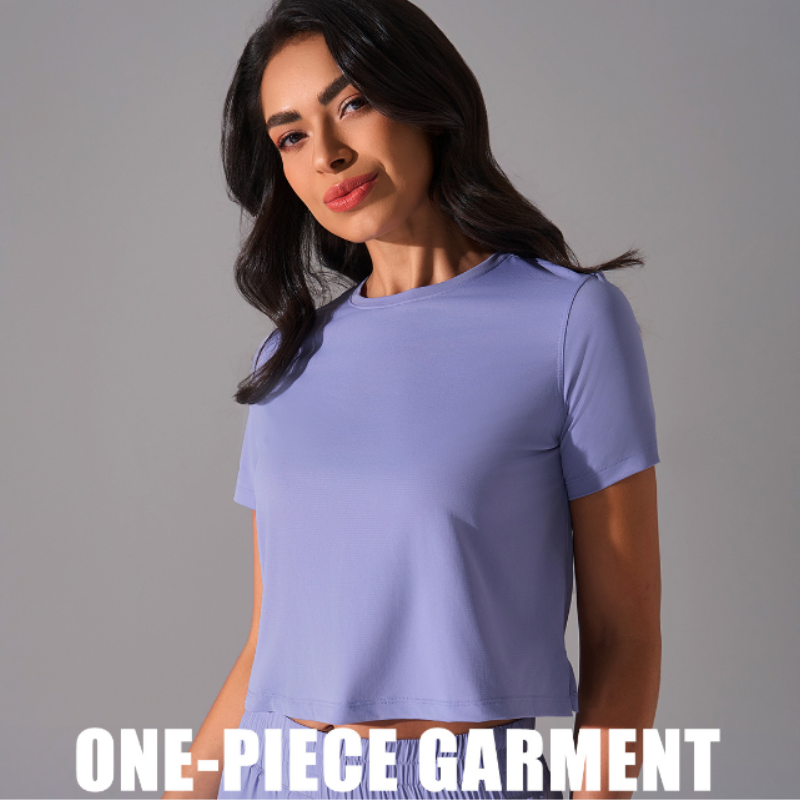 เสื้อยืดแขนสั้นคอกลมทรงหลวมสำหรับฤดูร้อน เนื้อผ้าบางเบา แห้งเร็ว เหมาะสำหรับวิ่ง ออกกำลังกาย กีฬา D25016