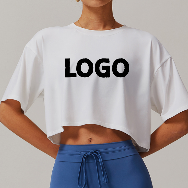 เสื้อกีฬาแขนสั้นคอกลมใส่สบาย เหมาะสำหรับออกกำลังกายและวิ่ง 5034