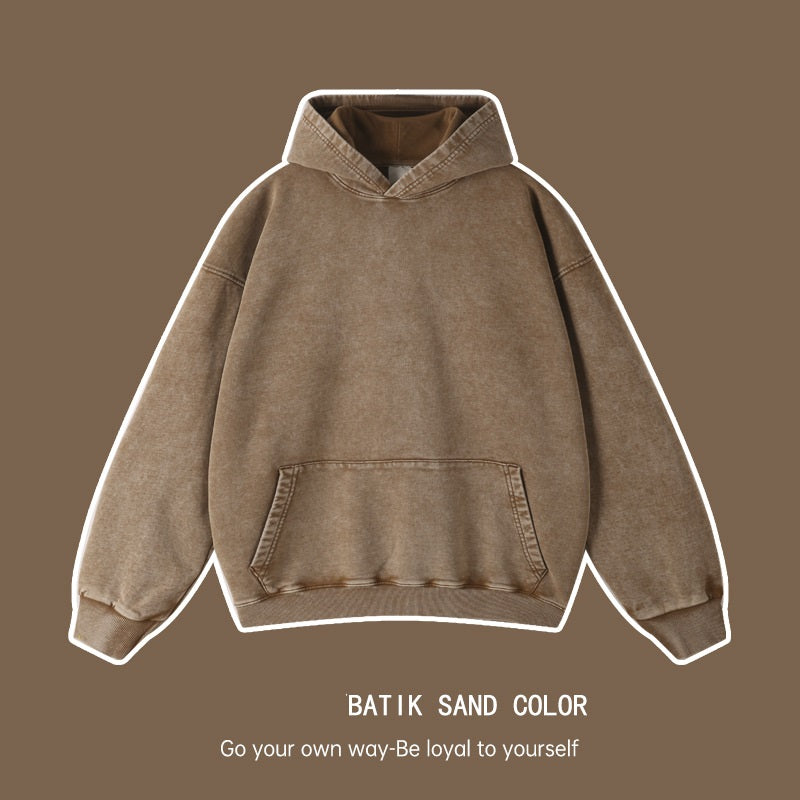 ผ้าบาติกโบราณ 425 กรัม สำหรับทำเสื้อฮู้ดแบบสวมหัวสไตล์วินเทจ 7 สี