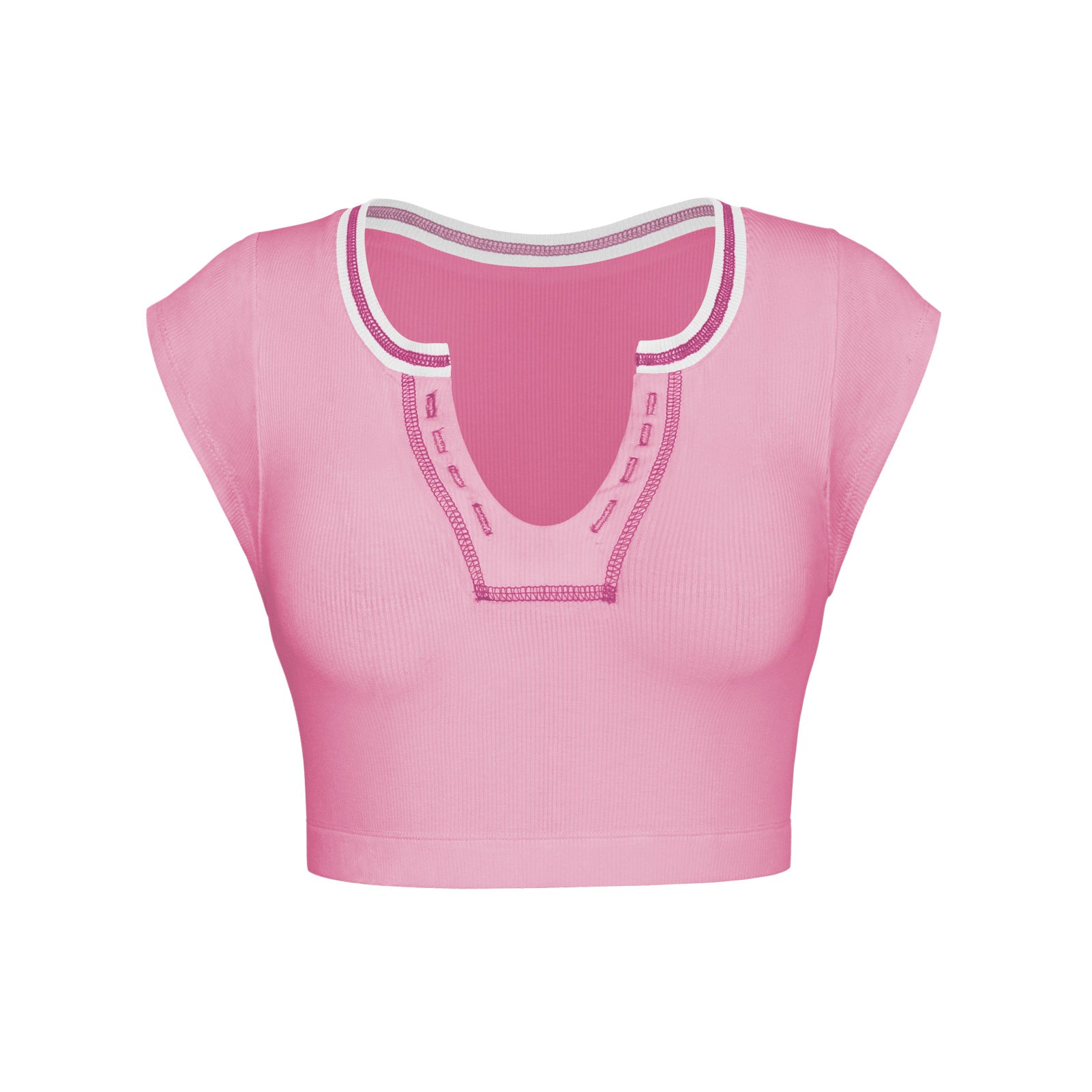 เสื้อยืดแขนสั้นทรงเข้ารูปเซ็กซี่สไตล์ Spice Girl จาก Y2K Summer มีให้เลือก 10 สี