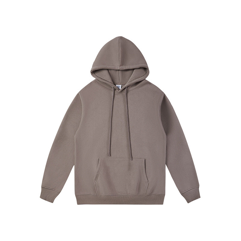 ชุดเสื้อฮู้ดและกางเกงวอร์มสีพื้น 380G บุผ้าฟลีซและฮู้ดหนา 11 สี