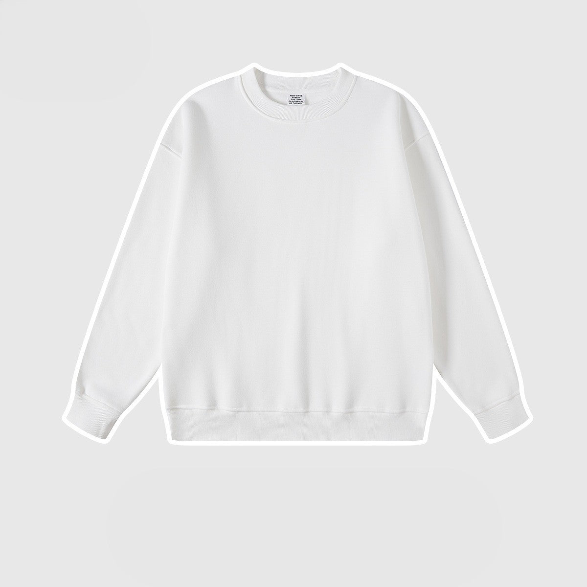 เสื้อฮู้ดคอกลมสำหรับผู้ชาย ทรงหลวม สบายๆ ทำจากแคชเมียร์ผสม 345 กรัม สีพื้น มีให้เลือก 12 สี