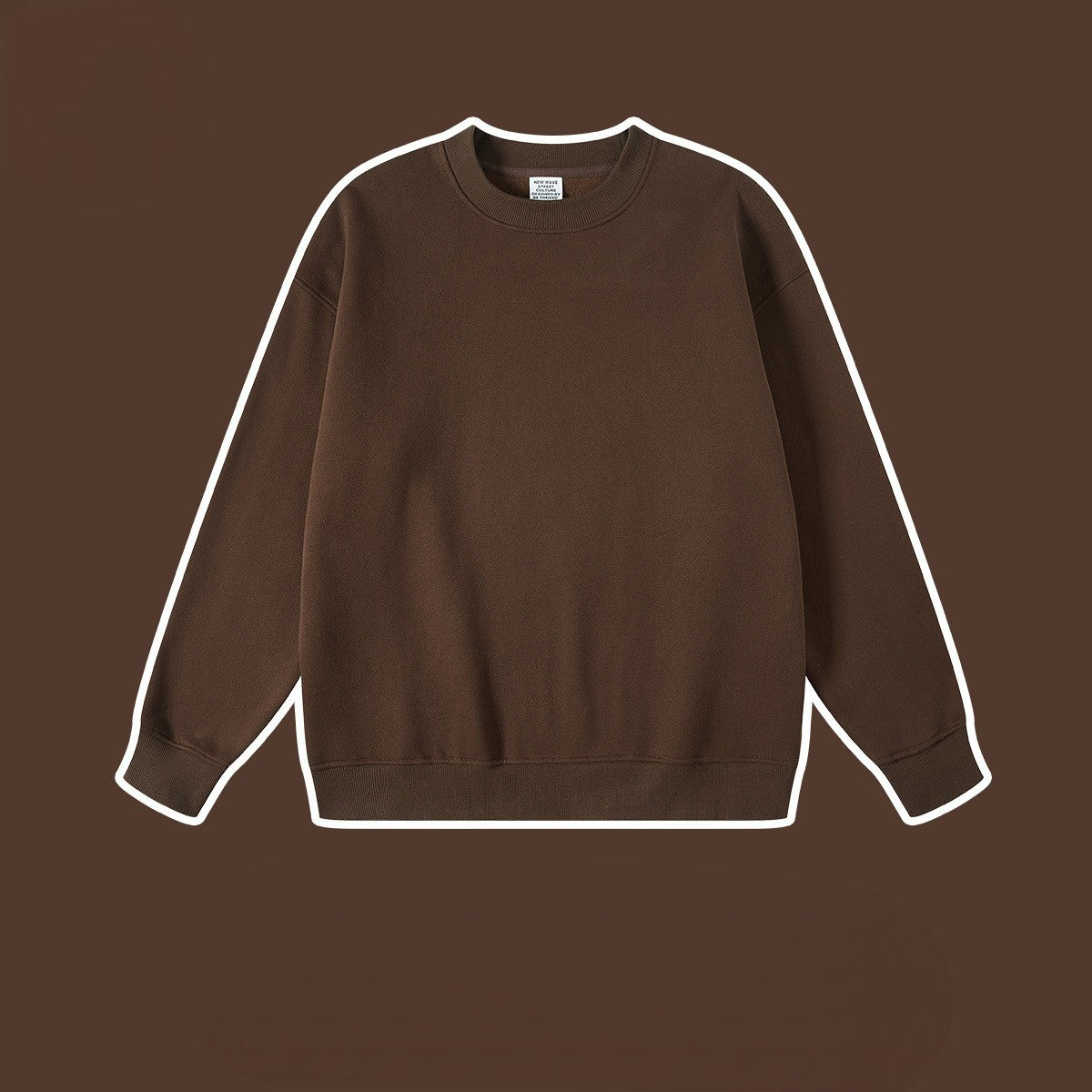 เสื้อฮู้ดคอกลมสำหรับผู้ชาย ทรงหลวม สบายๆ ทำจากแคชเมียร์ผสม 345 กรัม สีพื้น มีให้เลือก 12 สี