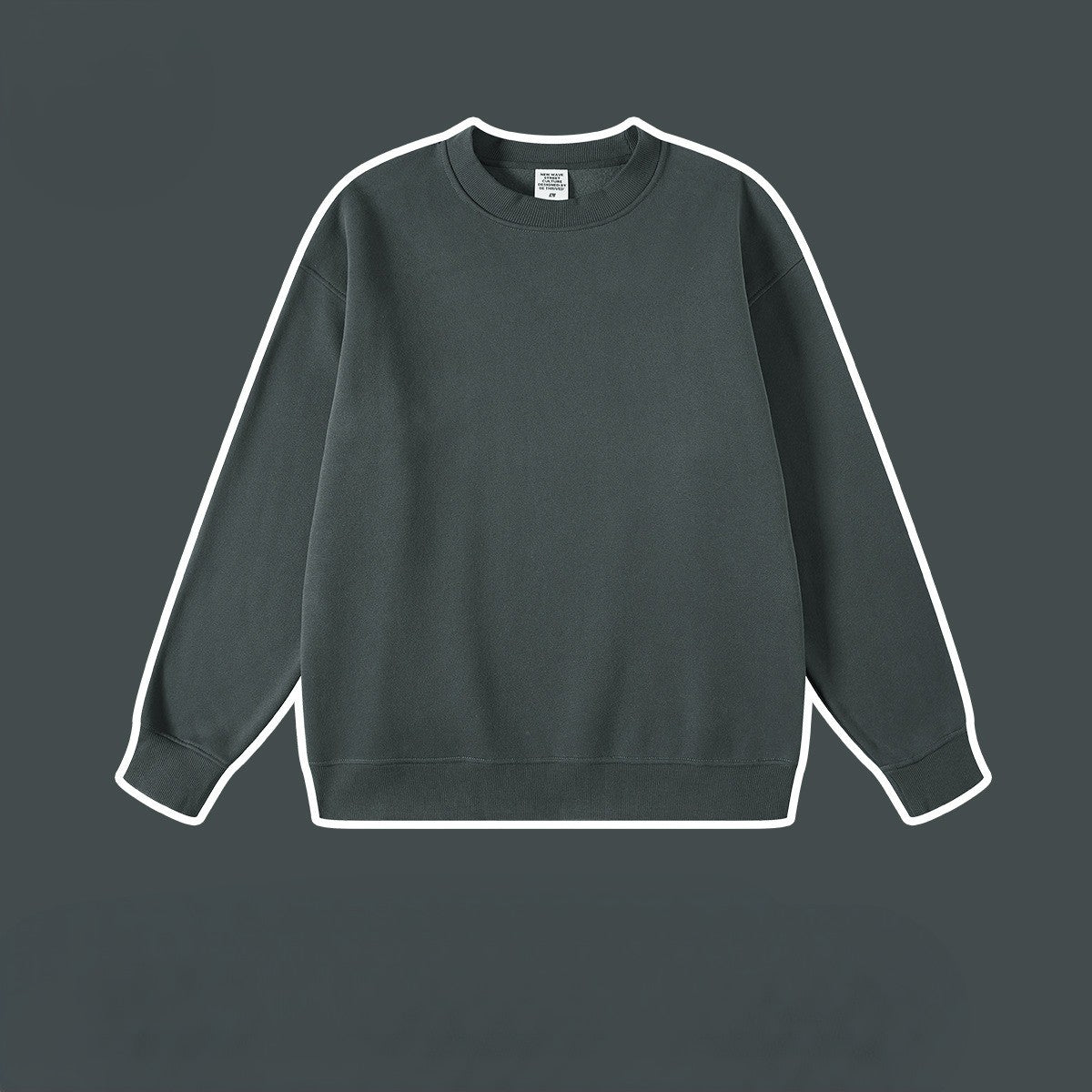 เสื้อฮู้ดคอกลมสำหรับผู้ชาย ทรงหลวม สบายๆ ทำจากแคชเมียร์ผสม 345 กรัม สีพื้น มีให้เลือก 12 สี