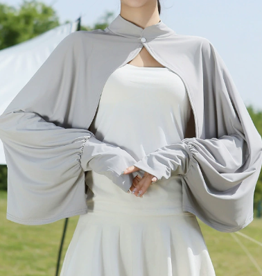 ชุดออกกำลังกายสำหรับผู้หญิงไซส์ใหญ่ สีเนื้อ นู้ด แบบเอสูง ทรงโยคะ