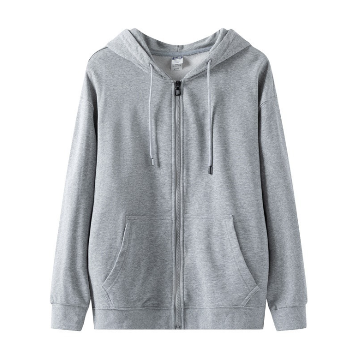 เสื้อฮู้ดมีซิปผ้าฝ้ายคุณภาพสูงไซส์ใหญ่พิเศษ unisex มีให้เลือก 8 สี