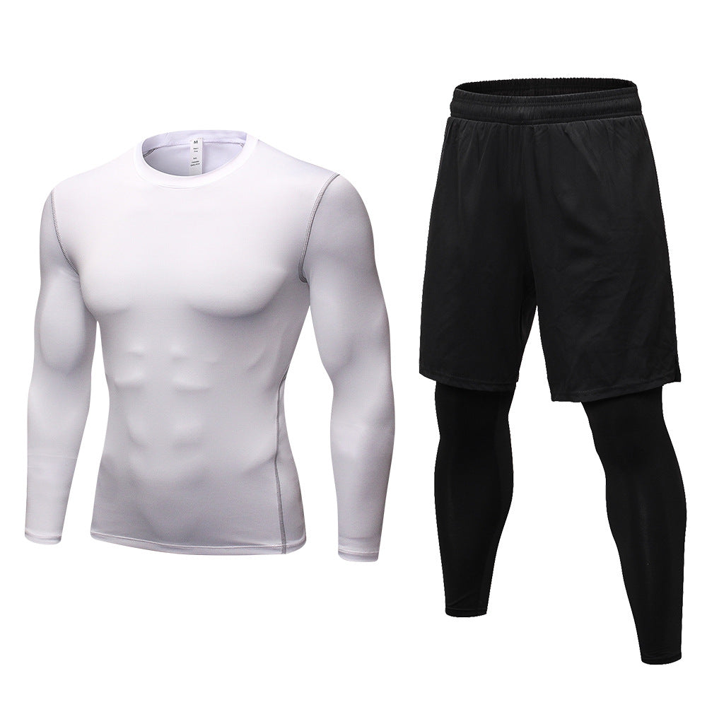 เสื้อแขนยาวทรงเข้ารูปคล้ายกางเกงขายาว แห้งเร็ว ระบายเหงื่อได้ดี 2 ชิ้น 1019+7010 5 สี