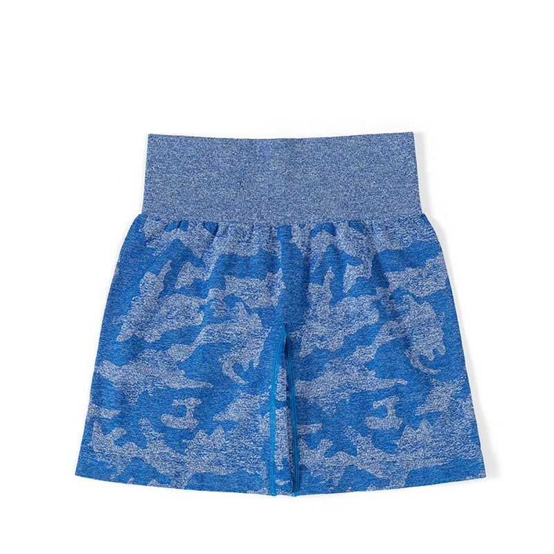 กางเกงขาสั้นโยคะลายพราง ยืดหยุ่น แห้งเร็ว ระบายอากาศได้ดี มีให้เลือก 13 สี