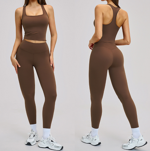 ชุดโยคะ ชุดสำหรับกิจกรรมกลางแจ้ง ชุดวิ่ง ชุดออกกำลังกาย บรา + กางเกงขาสั้น 4518