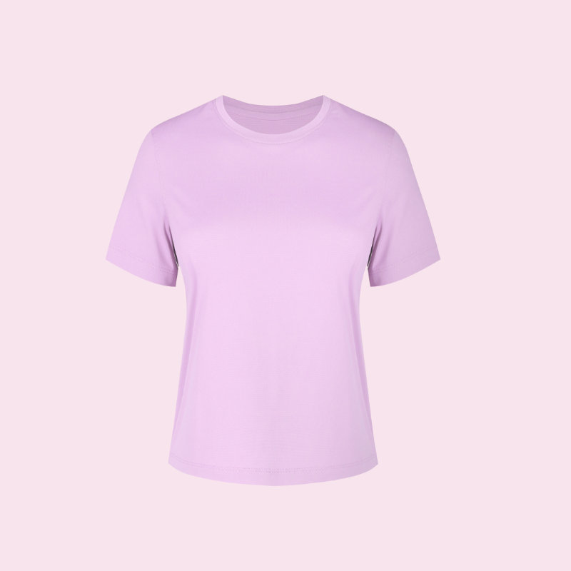 เสื้อยืดแขนสั้นคอกลมทรงหลวมสำหรับฤดูร้อน เนื้อผ้าบางเบา แห้งเร็ว เหมาะสำหรับวิ่ง ออกกำลังกาย กีฬา D25016