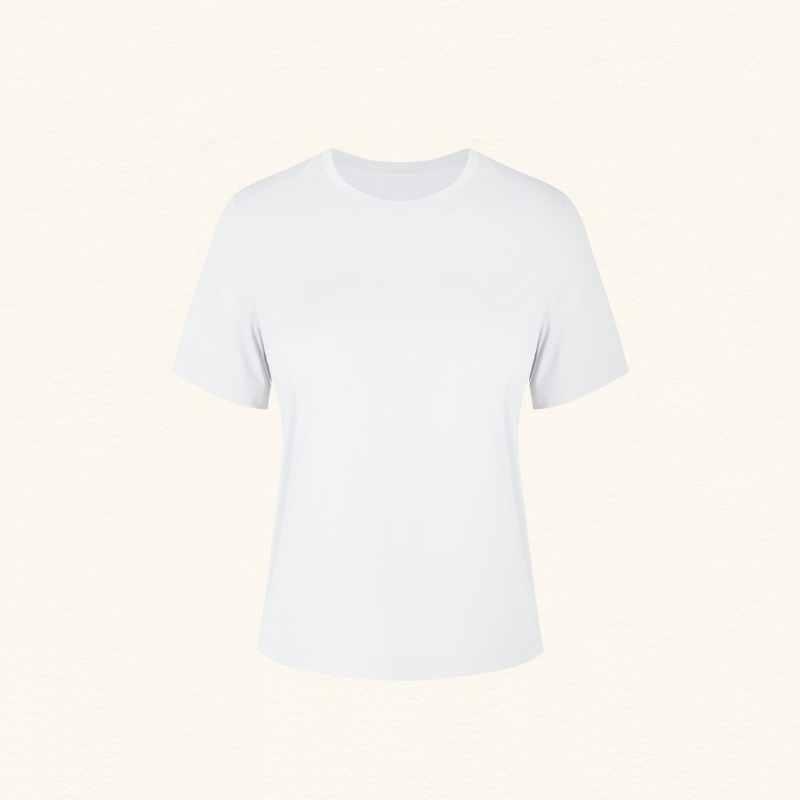 เสื้อยืดแขนสั้นคอกลมทรงหลวมสำหรับฤดูร้อน เนื้อผ้าบางเบา แห้งเร็ว เหมาะสำหรับวิ่ง ออกกำลังกาย กีฬา D25016