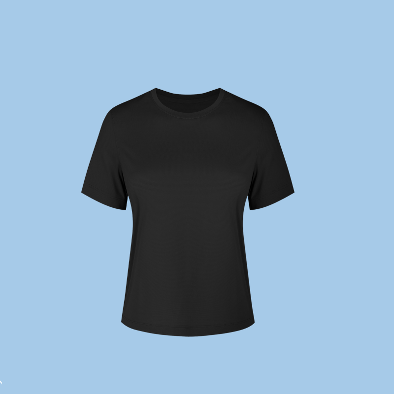 เสื้อยืดแขนสั้นคอกลมทรงหลวมสำหรับฤดูร้อน เนื้อผ้าบางเบา แห้งเร็ว เหมาะสำหรับวิ่ง ออกกำลังกาย กีฬา D25016