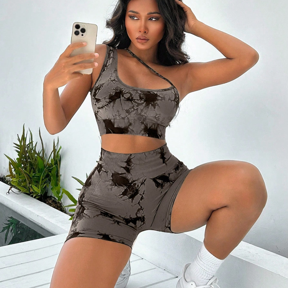 ชุดกีฬาแขนเดียวมัดย้อม 9 สี