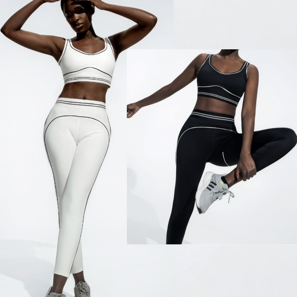 ชุดโยคะ ชุดสำหรับกิจกรรมกลางแจ้ง ชุดวิ่ง ชุดออกกำลังกาย บรา + กางเกงขาสั้น 4518