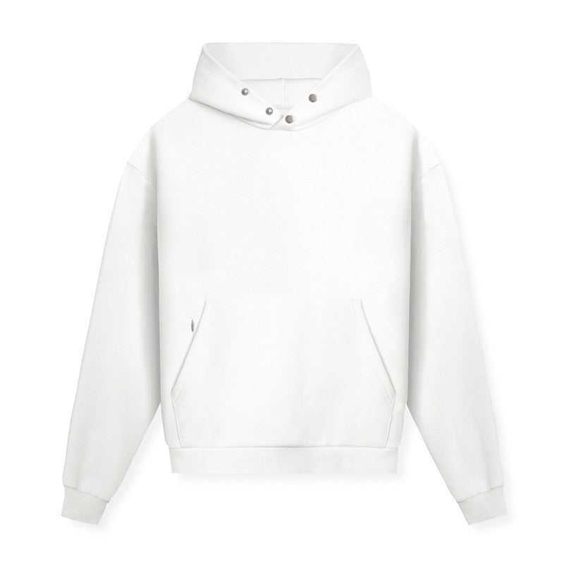 เสื้อฮู้ดทรงหลวมบุผ้าฟลีซเพื่อความอบอุ่น มี 4 สีให้เลือก