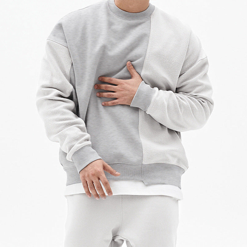 เสื้อฮู้ดขนเฟอร์คอกลมแขนยาวทรงสปอร์ต 4 สี