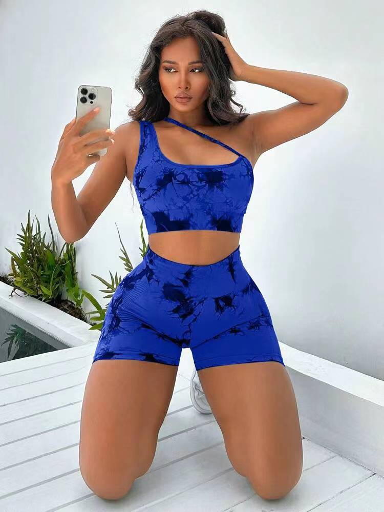 ชุดกีฬาแขนเดียวมัดย้อม 9 สี