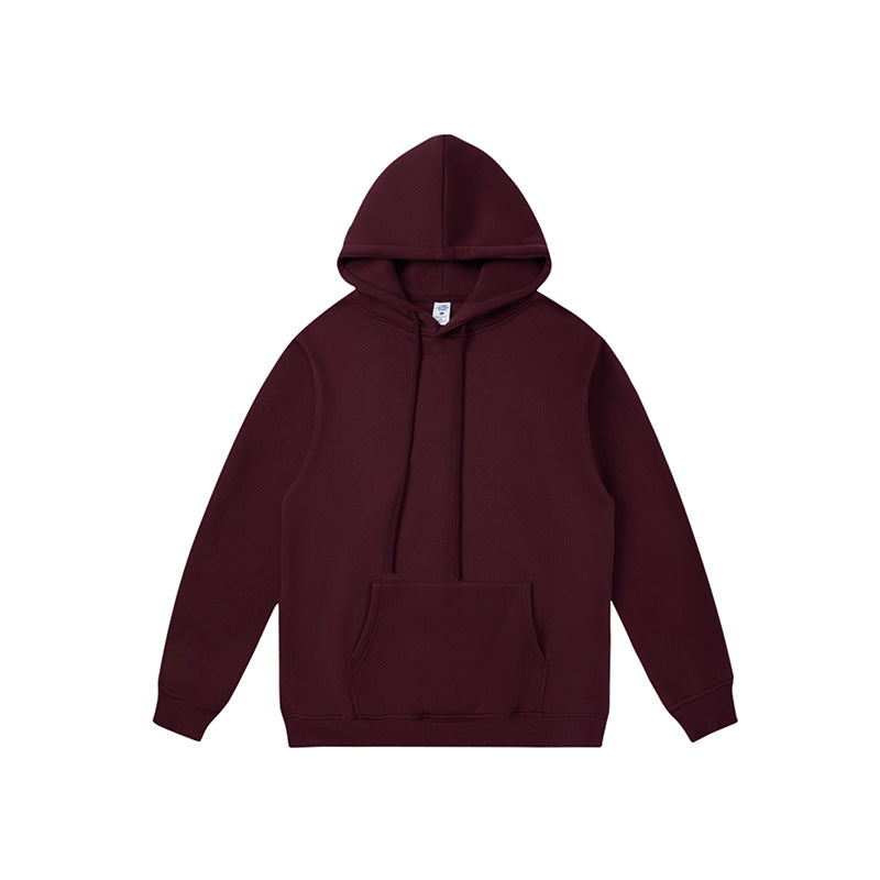 ชุดเสื้อฮู้ดและกางเกงวอร์มสีพื้น 380G บุผ้าฟลีซและฮู้ดหนา 11 สี