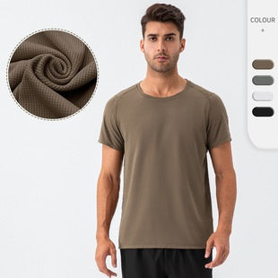 เสื้อยืดแขนสั้นคอกลมทรงหลวมสำหรับผู้ชาย ระบายเหงื่อ แห้งเร็ว ระบายอากาศได้ดี รหัส 31226 มี 4 สีให้เลือก