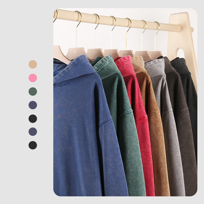 ผ้าบาติกโบราณ 425 กรัม สำหรับทำเสื้อฮู้ดแบบสวมหัวสไตล์วินเทจ 7 สี