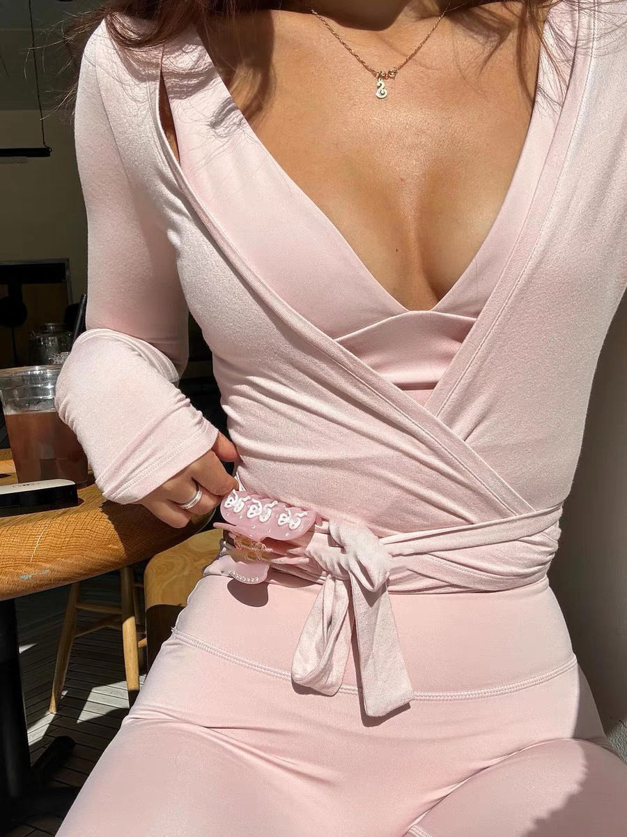 เสื้อวิ่ง/โยคะสำหรับผู้หญิง ดีไซน์ซิปคู่ สำหรับฤดูใบไม้ร่วง/ฤดูหนาว