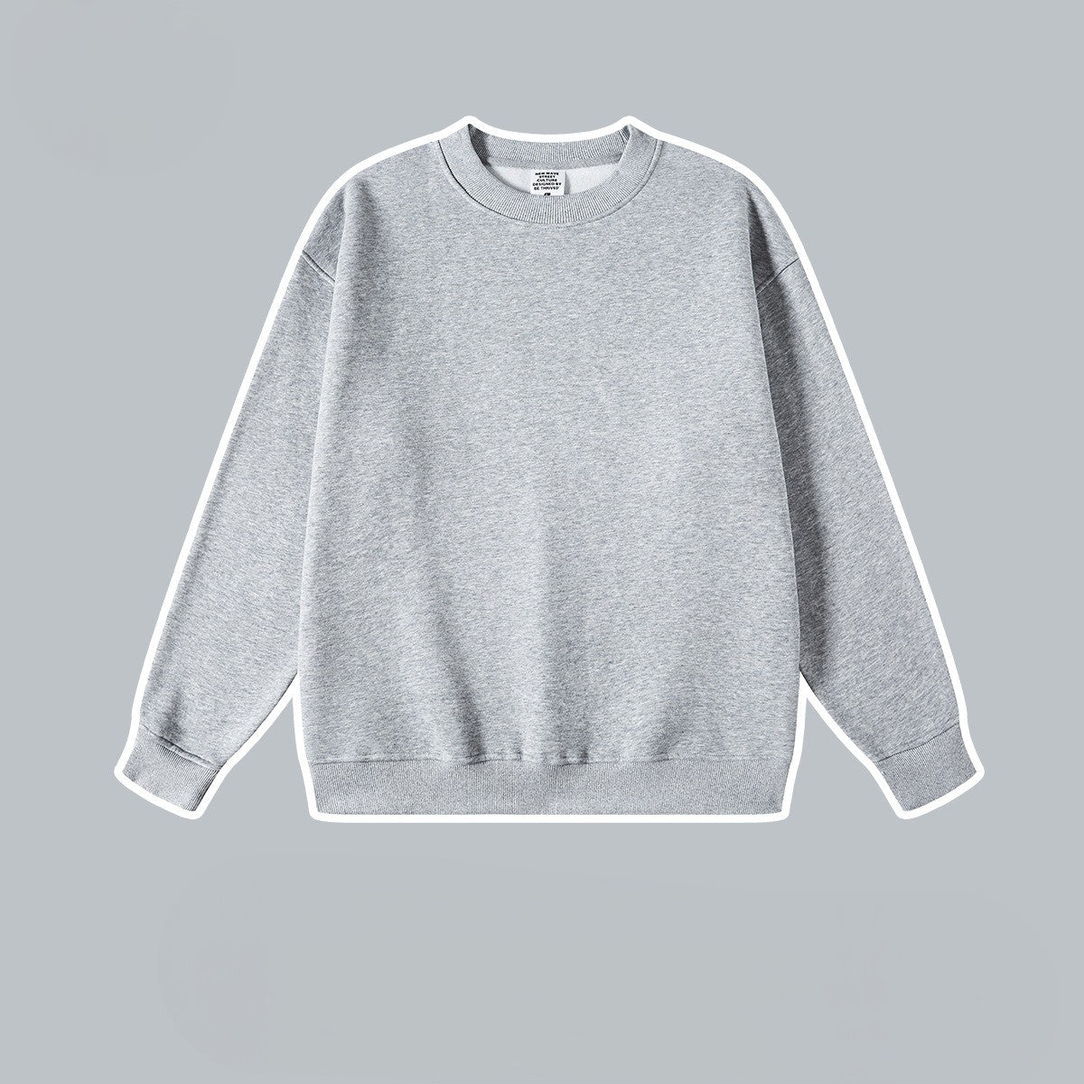 เสื้อฮู้ดคอกลมสำหรับผู้ชาย ทรงหลวม สบายๆ ทำจากแคชเมียร์ผสม 345 กรัม สีพื้น มีให้เลือก 12 สี