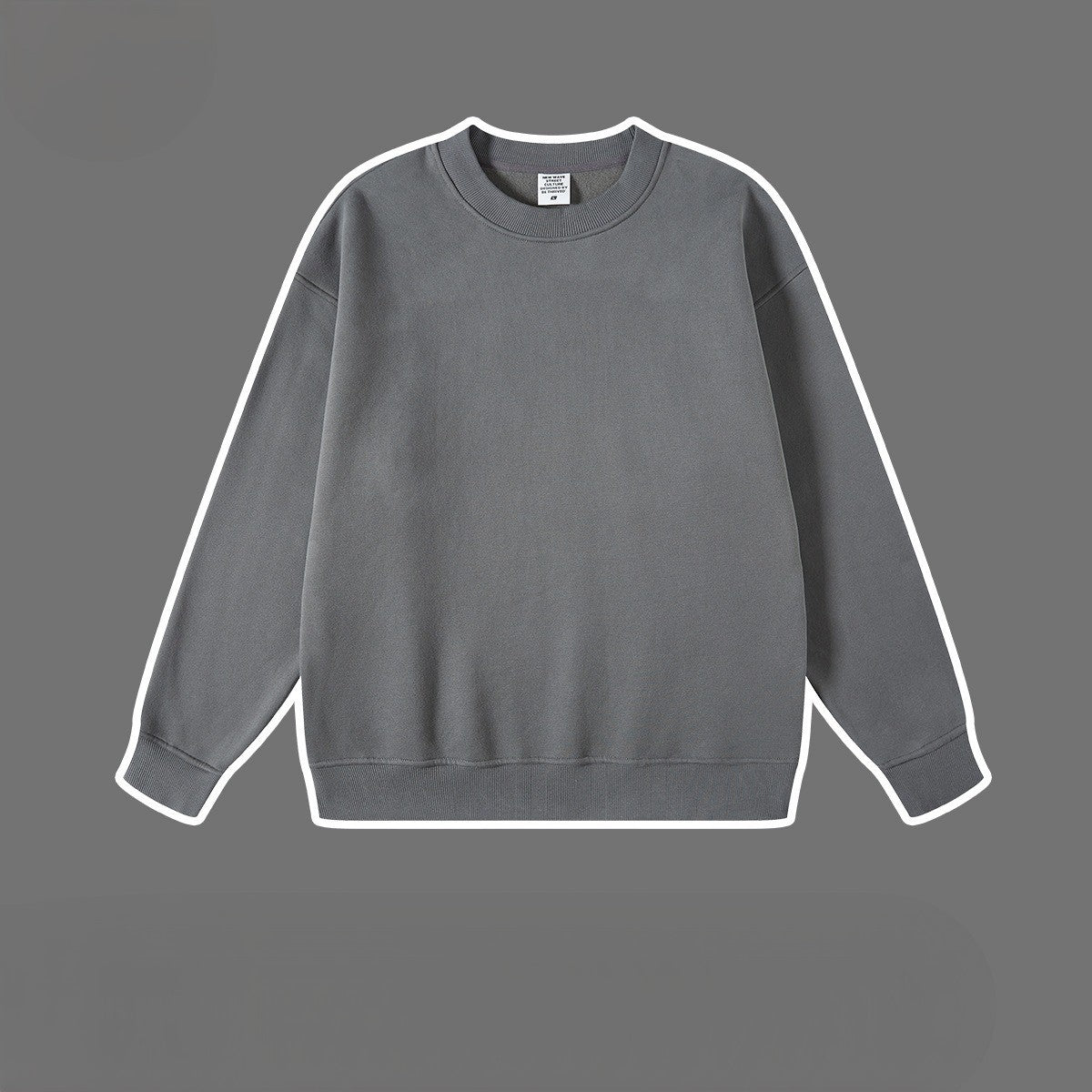 เสื้อฮู้ดคอกลมสำหรับผู้ชาย ทรงหลวม สบายๆ ทำจากแคชเมียร์ผสม 345 กรัม สีพื้น มีให้เลือก 12 สี