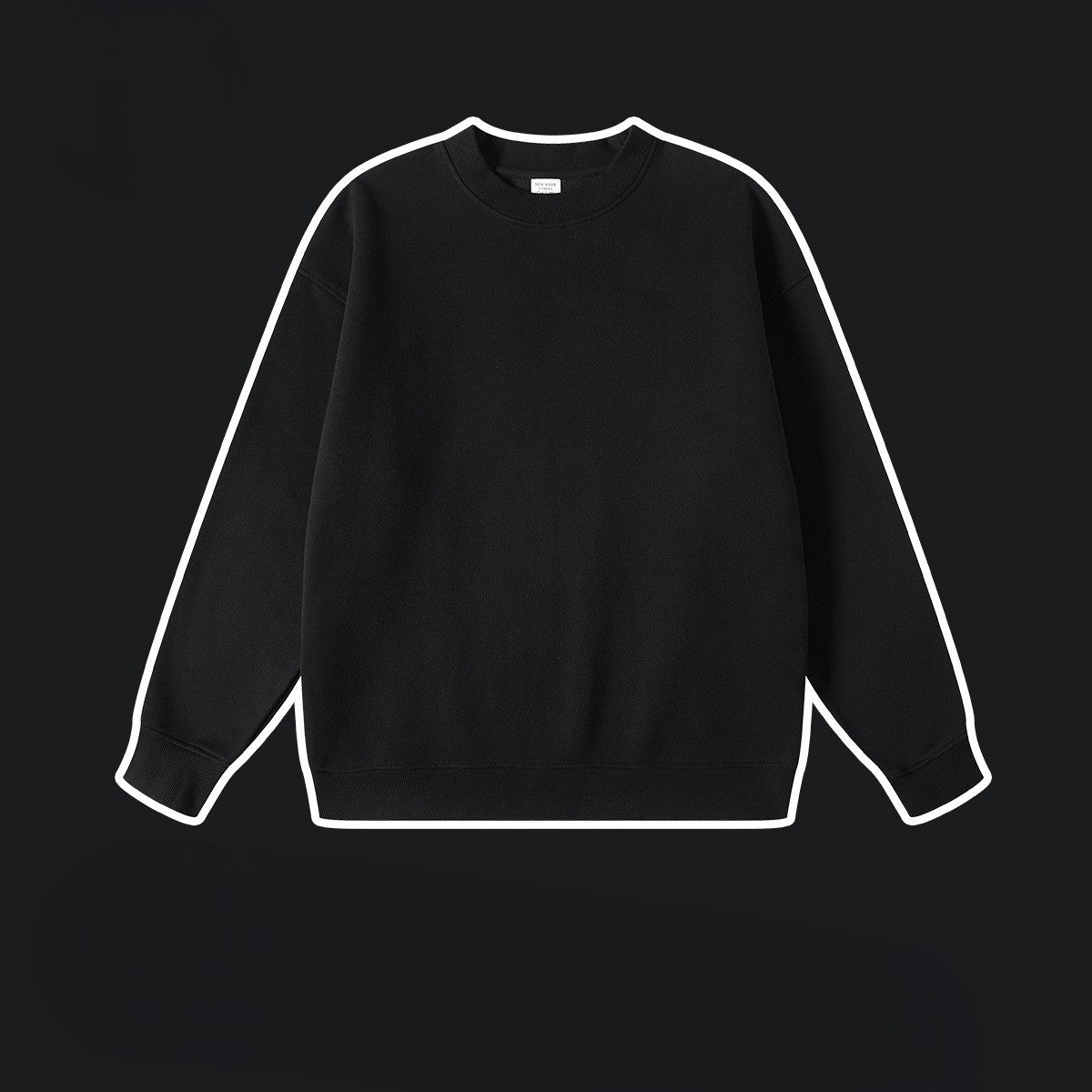 เสื้อฮู้ดคอกลมสำหรับผู้ชาย ทรงหลวม สบายๆ ทำจากแคชเมียร์ผสม 345 กรัม สีพื้น มีให้เลือก 12 สี