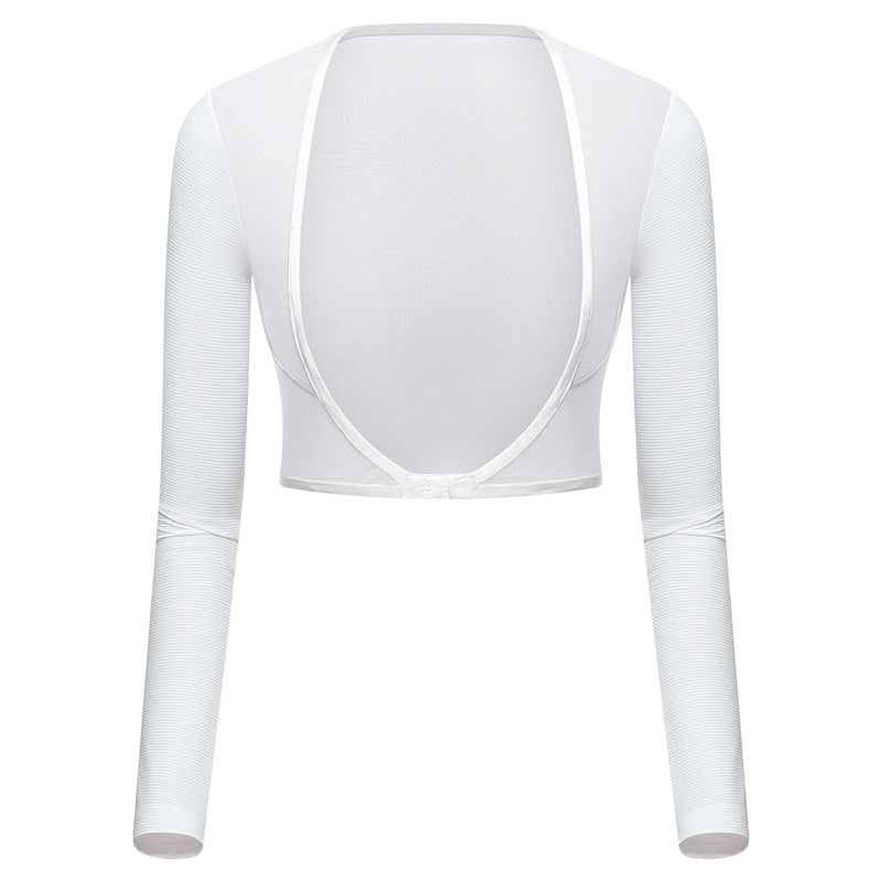 เสื้อผ้ากอล์ฟ เสื้อกันแดดฤดูร้อน เสื้อเชิ้ตผ้าไหมไอซ์ซิลค์ แขนทรงผ้าคลุมไหล่ แขนยาว ชุดเล่นกอล์ฟ