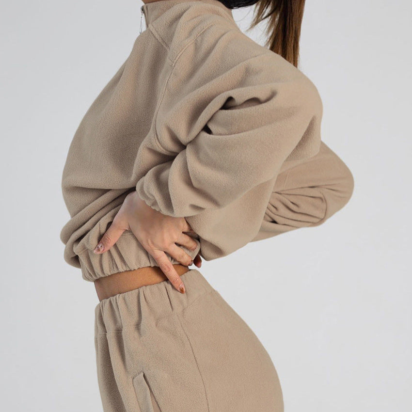 ชุดเสื้อฮู้ดลำลองสองชิ้นสำหรับผู้หญิง