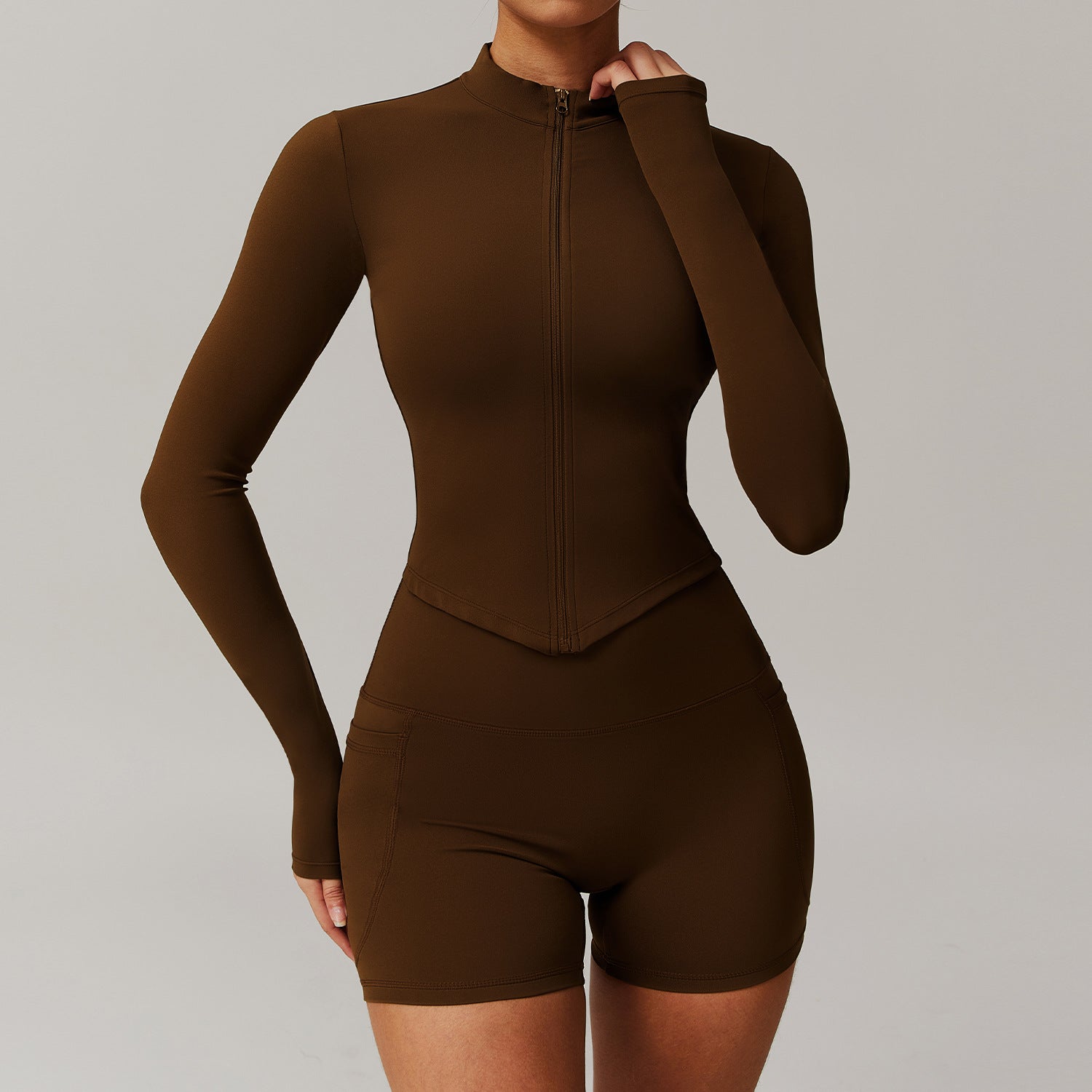 ชุดโยคะทรงเข้ารูป สวมใส่สบาย แห้งเร็ว ระบายอากาศได้ดี เหมาะสำหรับใส่ลำลอง รหัส 8408
