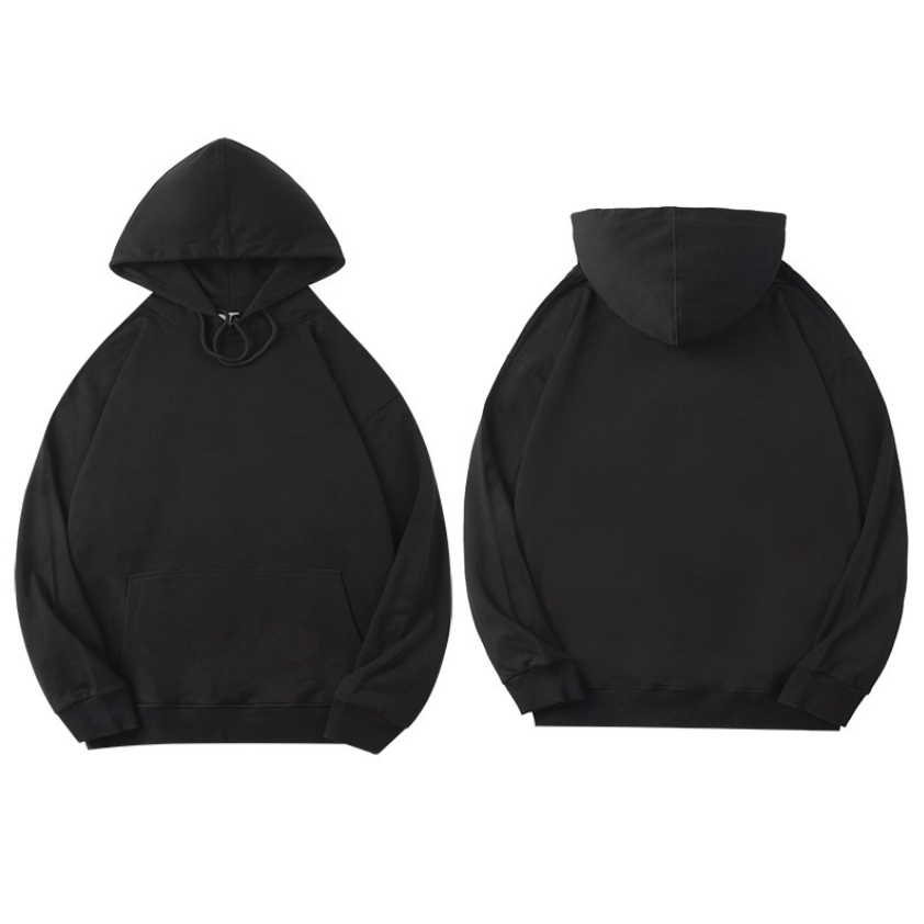 เสื้อฮู้ดผ้าฝ้ายหวีคุณภาพสูง สีพื้นเรียบ สำหรับทั้งชายและหญิง พร้อมโลโก้สั่งทำได้ 14 สี