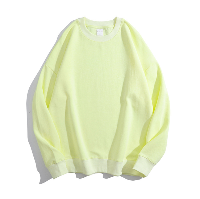 เสื้อฮู้ดคอกลมผ้าฝ้ายสองด้านคุณภาพสูงไซส์ใหญ่ 16 สี