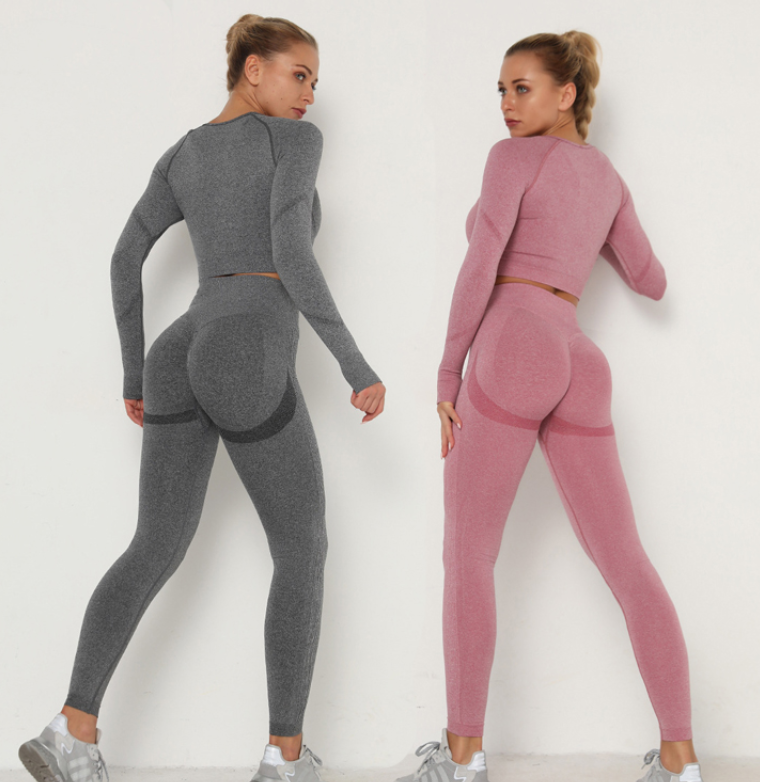 กางเกงโยคะบอดี้สูทผ้าถักไร้ตะเข็บ เอวสูง ยกกระชับสะโพก มีให้เลือก 14 สี