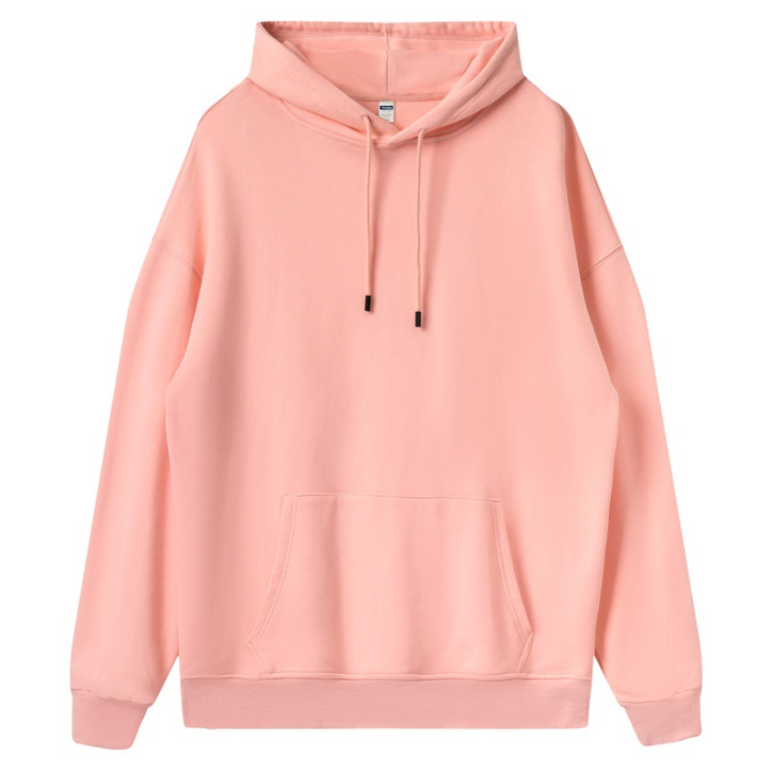 เสื้อฮู้ดผ้าฝ้ายคุณภาพสูงสำหรับทั้งชายและหญิง สีพื้นเรียบ พร้อมโลโก้สั่งทำได้ 9 สี