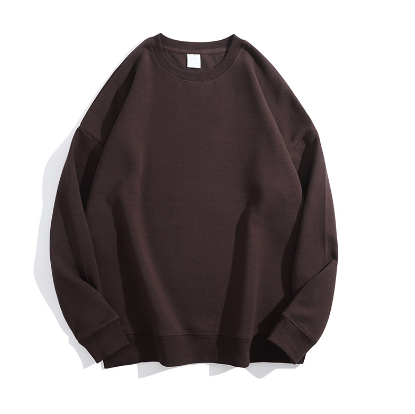 เสื้อฮู้ดคอกลมผ้าฝ้ายสองด้านคุณภาพสูงไซส์ใหญ่ 16 สี