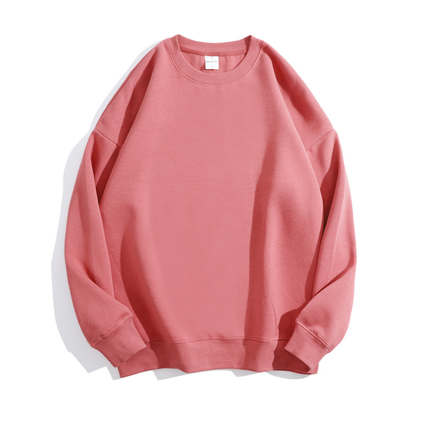 เสื้อฮู้ดคอกลมผ้าฝ้ายสองด้านคุณภาพสูงไซส์ใหญ่ 16 สี