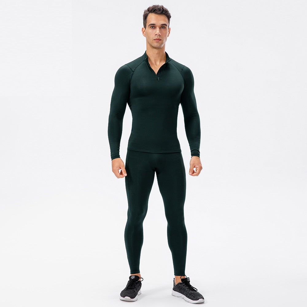 ชุดออกกำลังกายผ้ากำมะหยี่หนา มีฮู้ดแขนยาวและกางเกงขายาวพร้อมซิป 11517+11326 มีให้เลือก 6 สี