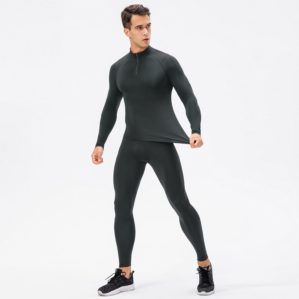 ชุดออกกำลังกายผ้ากำมะหยี่หนา มีฮู้ดแขนยาวและกางเกงขายาวพร้อมซิป 11517+11326 มีให้เลือก 6 สี