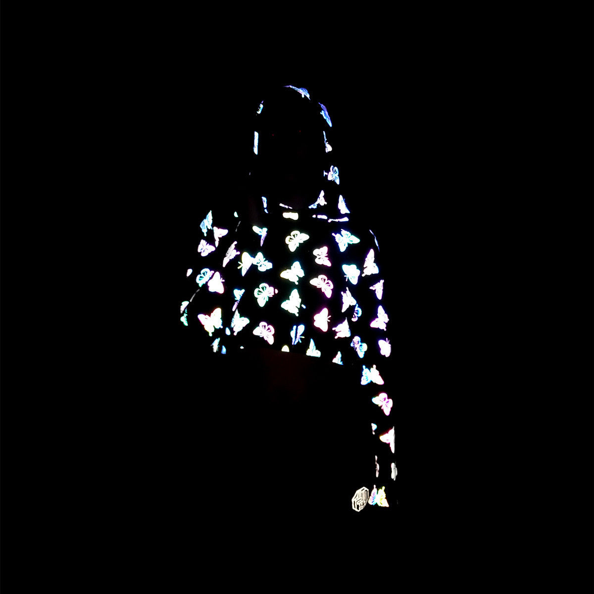เสื้อฮู้ดสะท้อนแสงสีเห็ด เสื้อฮู้ดทรงครอปเซ็กซี่ ทรงหลวม