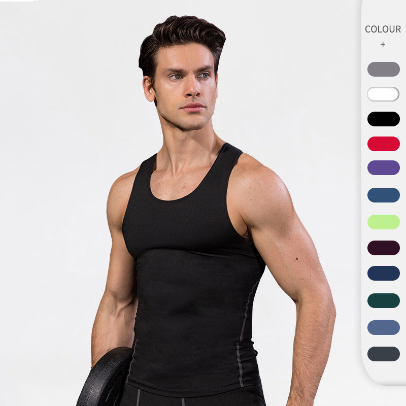 เสื้อกล้ามรัดรูปสำหรับผู้ชาย Sport PRO สำหรับออกกำลังกาย วิ่ง และออกกำลังกาย แห้งเร็ว มีให้เลือก 12 สี รหัส 1001