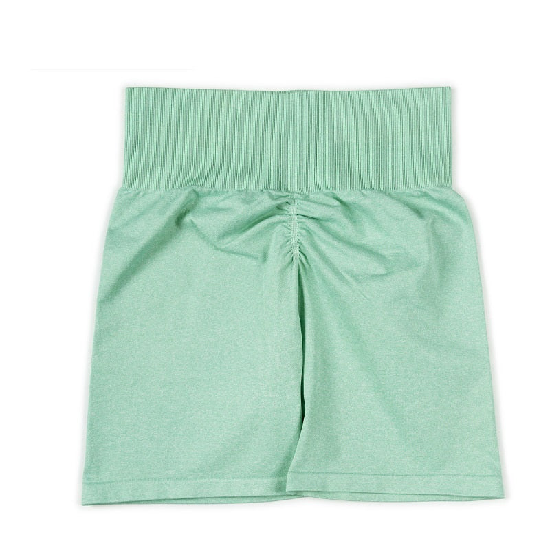 กางเกงโยคะลายพราง ทรงสามส่วน กางเกงโยคะจีบ 13 สี 