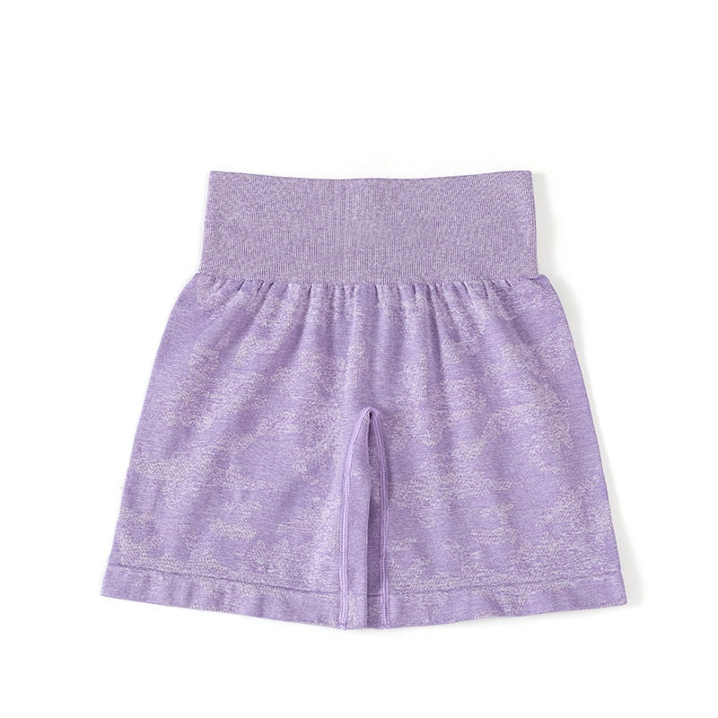 กางเกงขาสั้นโยคะลายพราง ยืดหยุ่น แห้งเร็ว ระบายอากาศได้ดี มีให้เลือก 13 สี